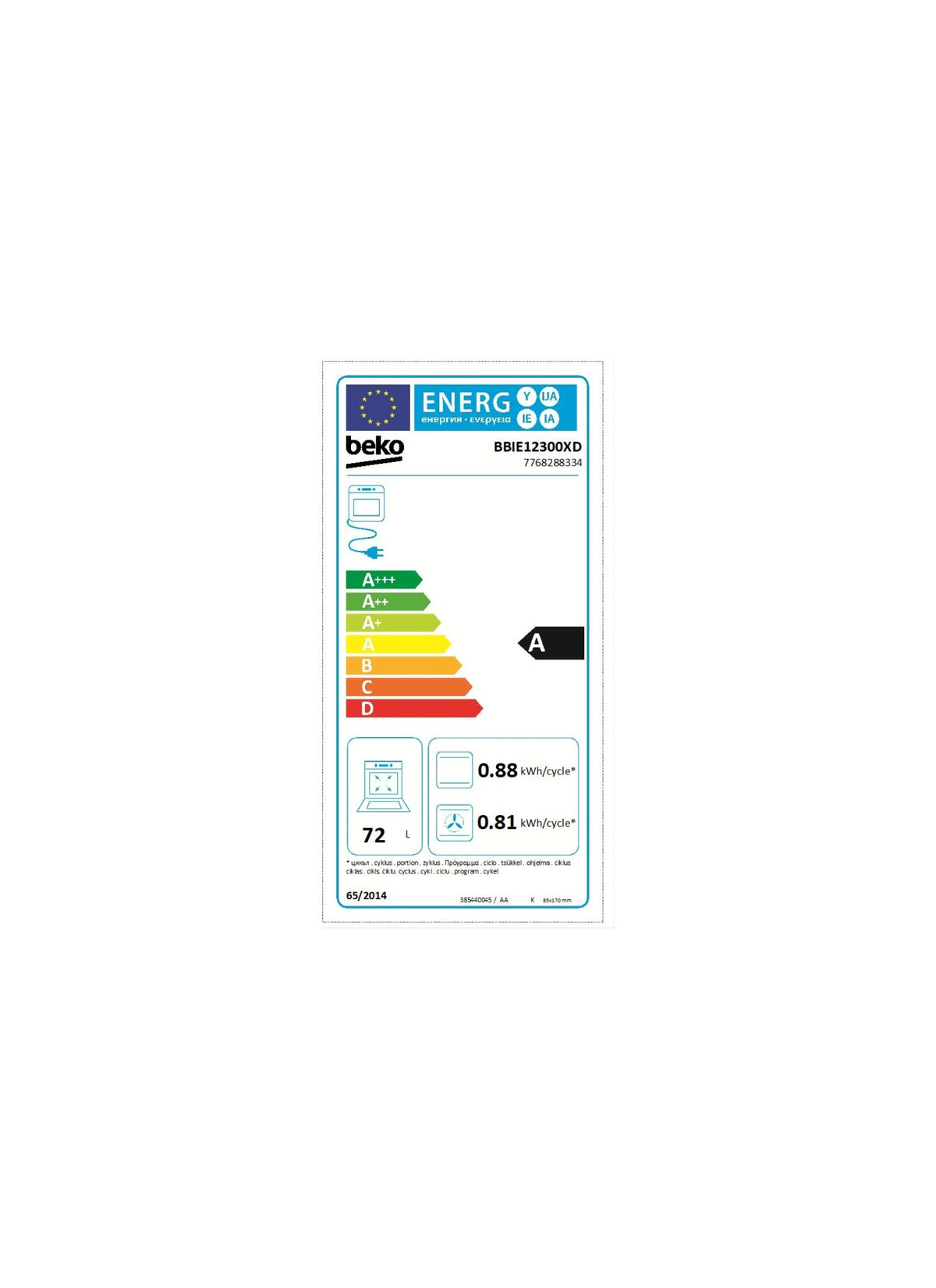 Four encastrable BEKO BBIE12300XD - Hydrolyse - Chaleur tournante