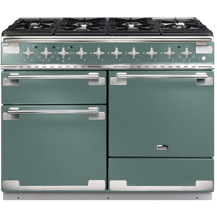 Piano de cuisson gaz FALCON ELISE 110 VERT MINERAL MAT NICKEL BROSSÉ