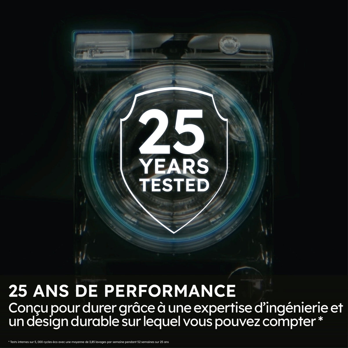 Lave linge hublot HAIER HW100-B14367U-FR - 10 kg - 1400 tr/min - Classe A - Moteur induction direct drive - Connecté