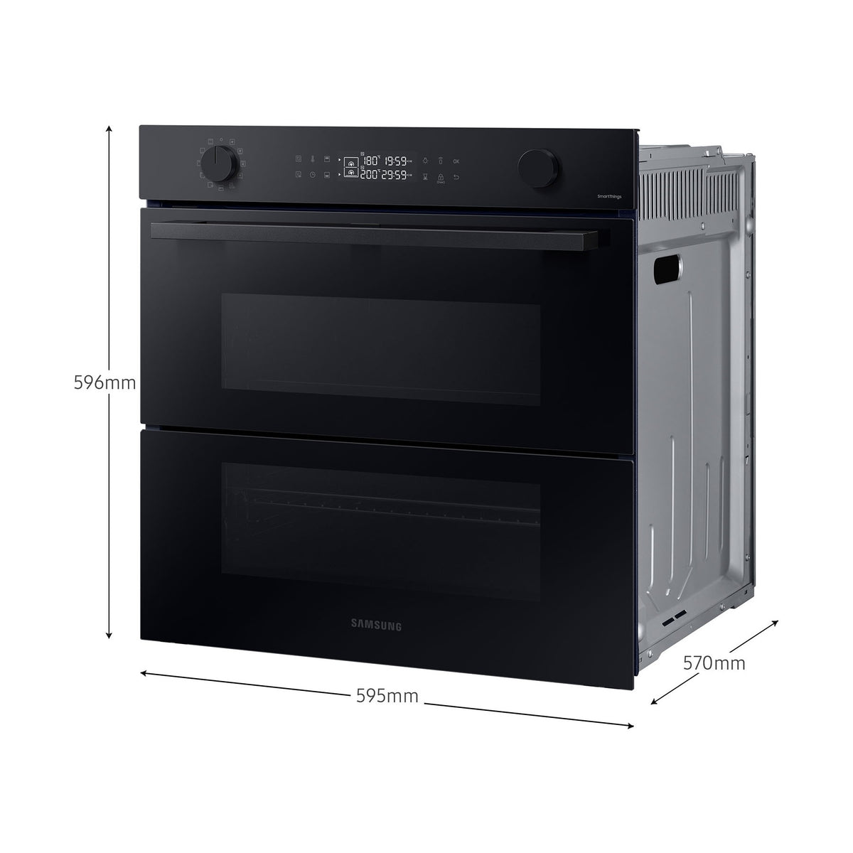 Four encastrable SAMSUNG NV7B45502AK - Pyrolyse - Chaleur tournante pulsée - Double cavité - Porte froide