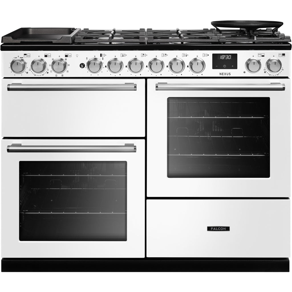 Piano de cuisson mixte FALCON NEXUS NGC OC TAB GAZ 110 CM BLANC CHROM