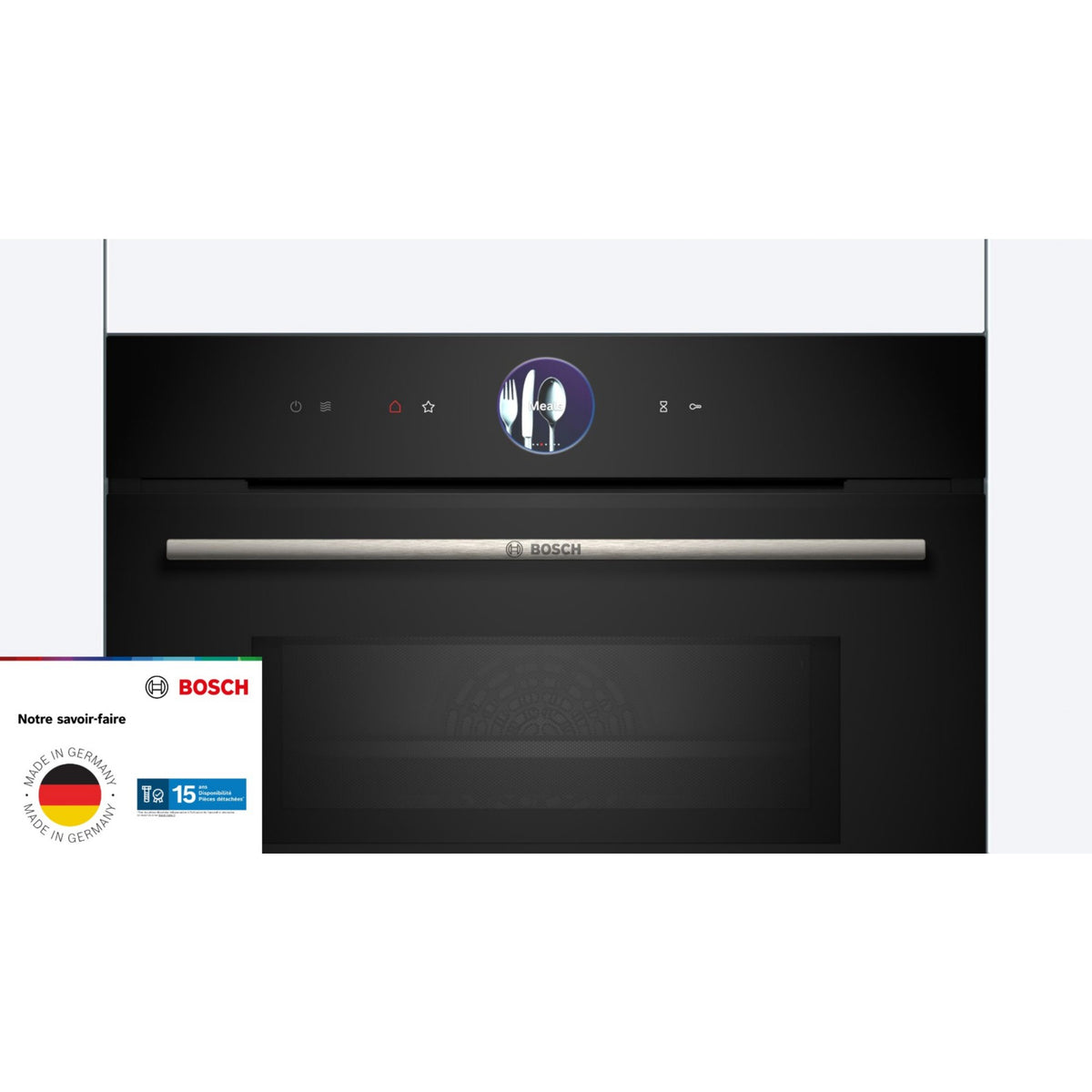 Four micro onde combiné BOSCH CMG7761B1 - Combiné micro-ondes - Pyrolyse - Porte froide - série 8 - Air Fry - Wifi