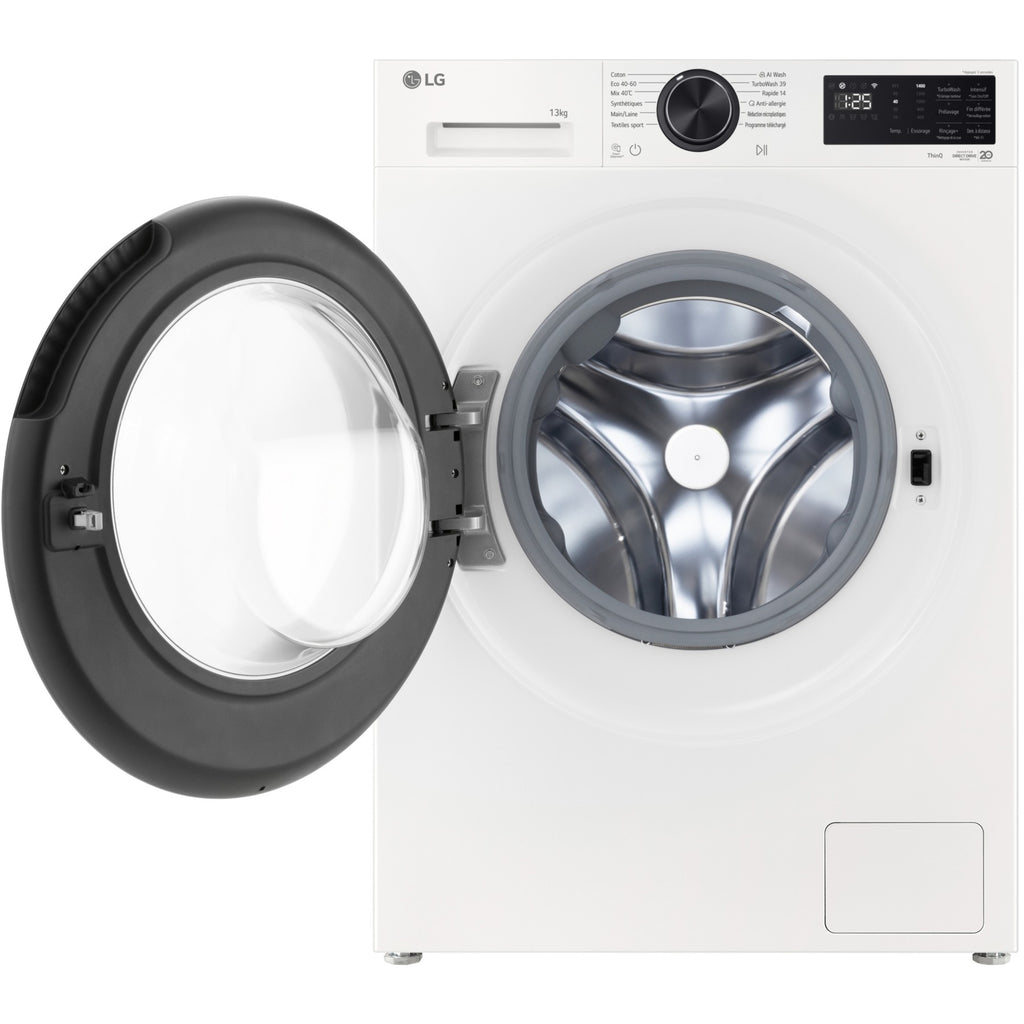 Lave linge hublot LG F34X56WHST - 13 kg - 1400 tr/min - Classe A - Moteur direct drive - Connecté