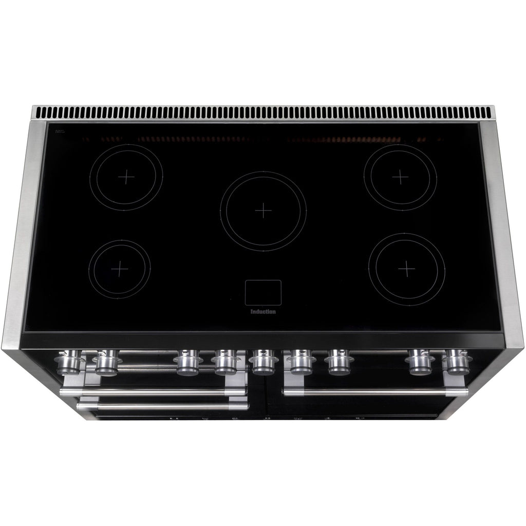 Piano de cuisson gaz FALCON Semi Pro MERCURY 120 NOIR MAT INOX POLI