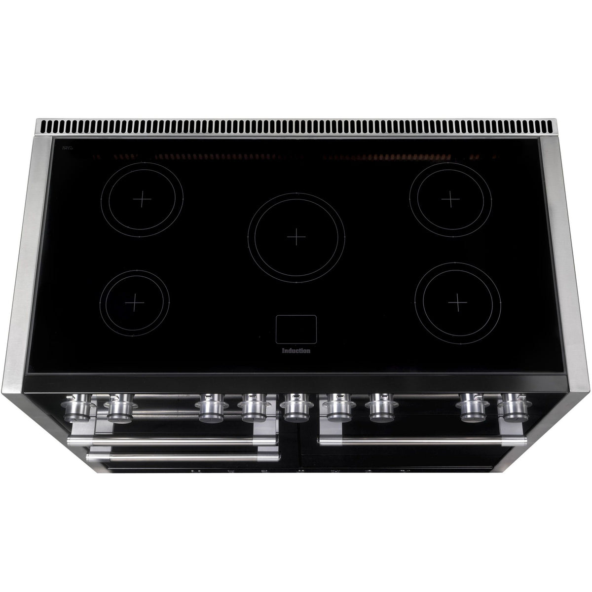 Piano de cuisson gaz FALCON Semi Pro MERCURY 120 NOIR MAT INOX POLI