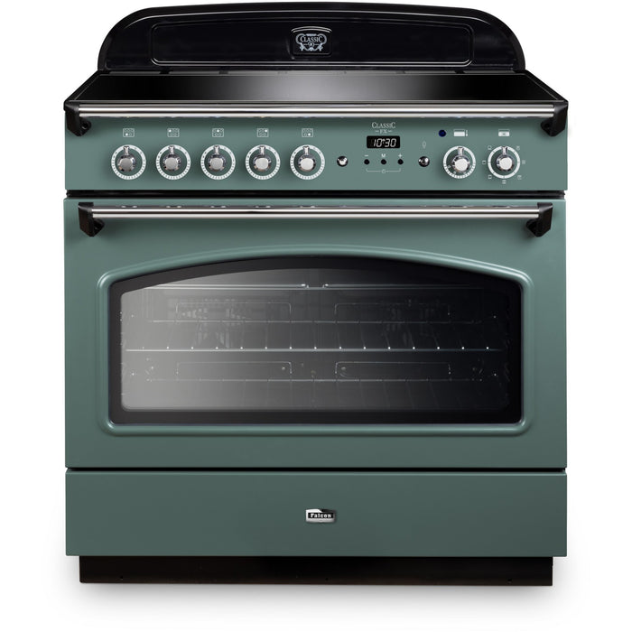 Piano de cuisson induction FALCON FX TAB IND 90 CM VERT MINERAL MAT CHROME