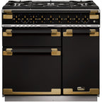 Piano de cuisson gaz FALCON ELISE LUXE TAB GAZ 90 CMNOIR LAITON