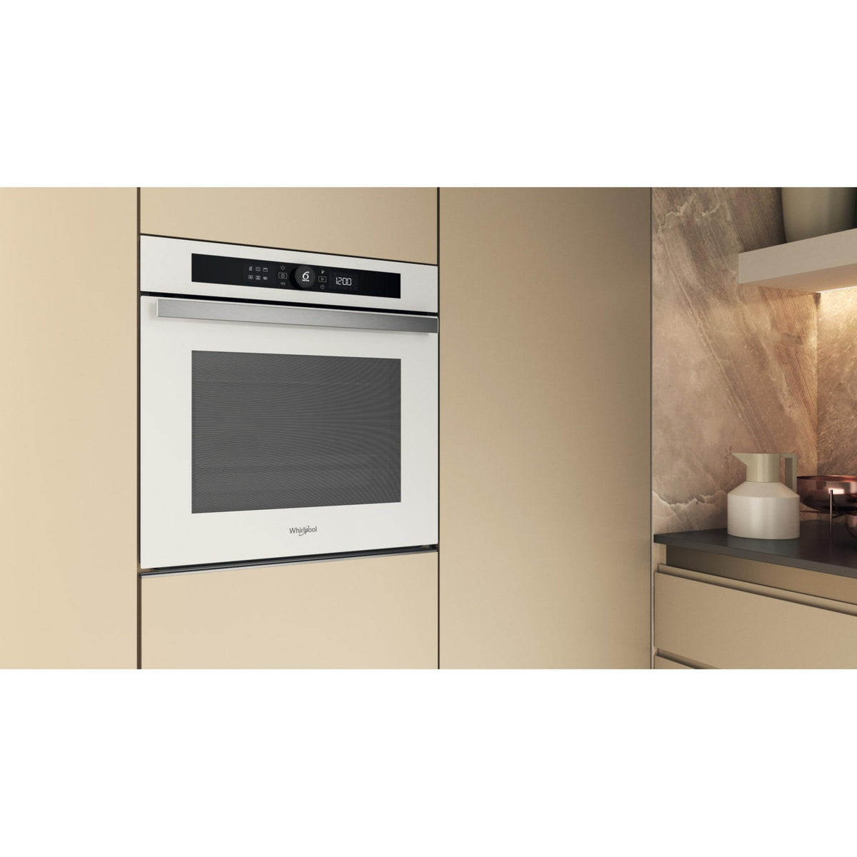 Four encastrable WHIRLPOOL WOI4S8PM1SWAF - Pyrolyse - Chaleur pulsée - Porte froide - Rails télescopiques
