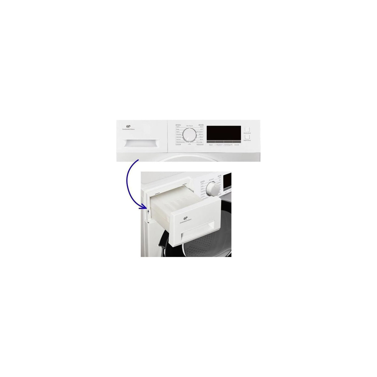 Sèche linge pompe à chaleur CONTINENTAL EDISON CESL8PCWD