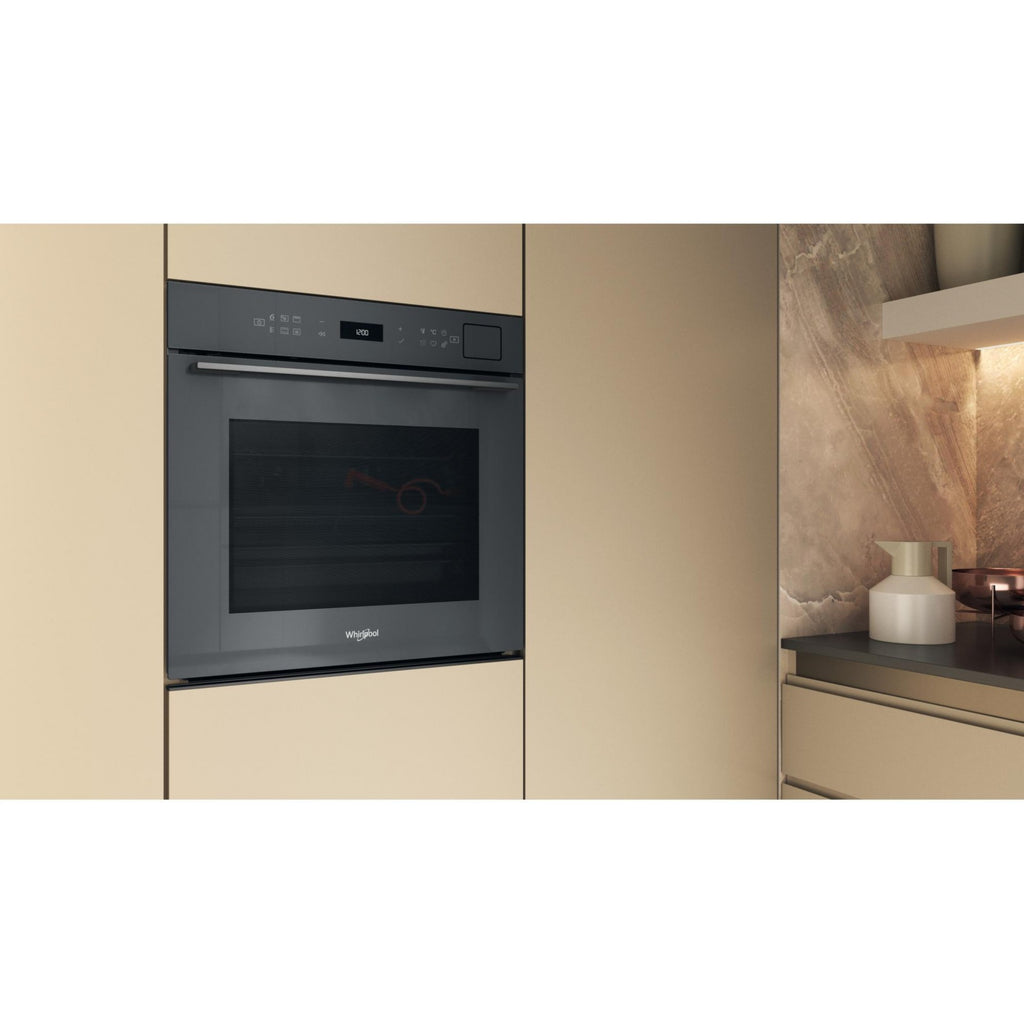 Four encastrable fonction vapeur WHIRLPOOL WOI7A8FPT1SSGAF - Pyrolyse - Chaleur tournante - Combiné vapeur - Porte froide