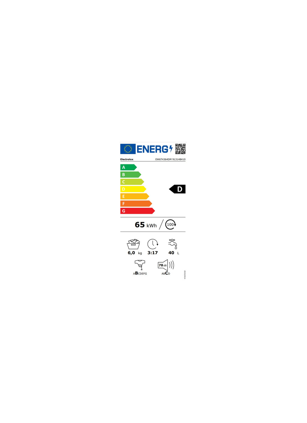 Lave linge top ELECTROLUX EW6T4364DM Reconditionné
