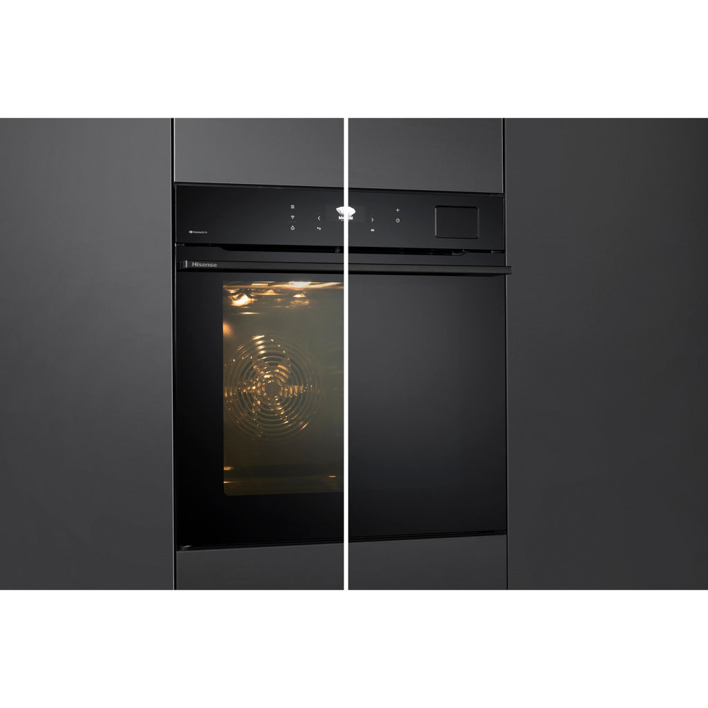 Four encastrable HISENSE BAS614P8B - Pyrolyse - Chaleur pulsée - Porte froide - Rails télescopiques - Écran tactile