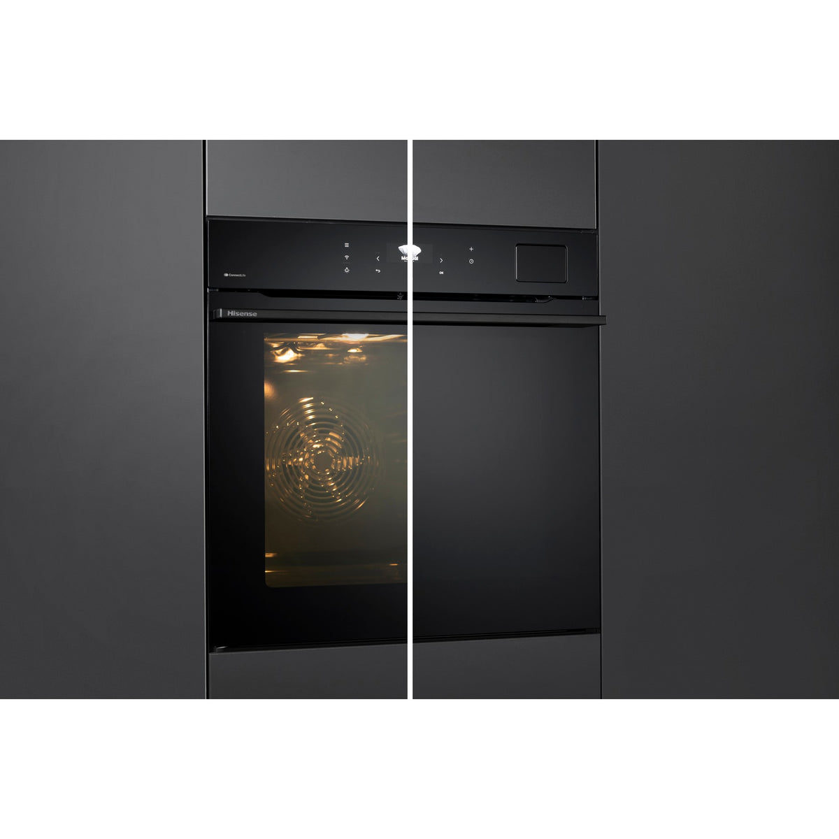 Four encastrable HISENSE BAS614P8B - Pyrolyse - Chaleur pulsée - Porte froide - Rails télescopiques - Écran tactile