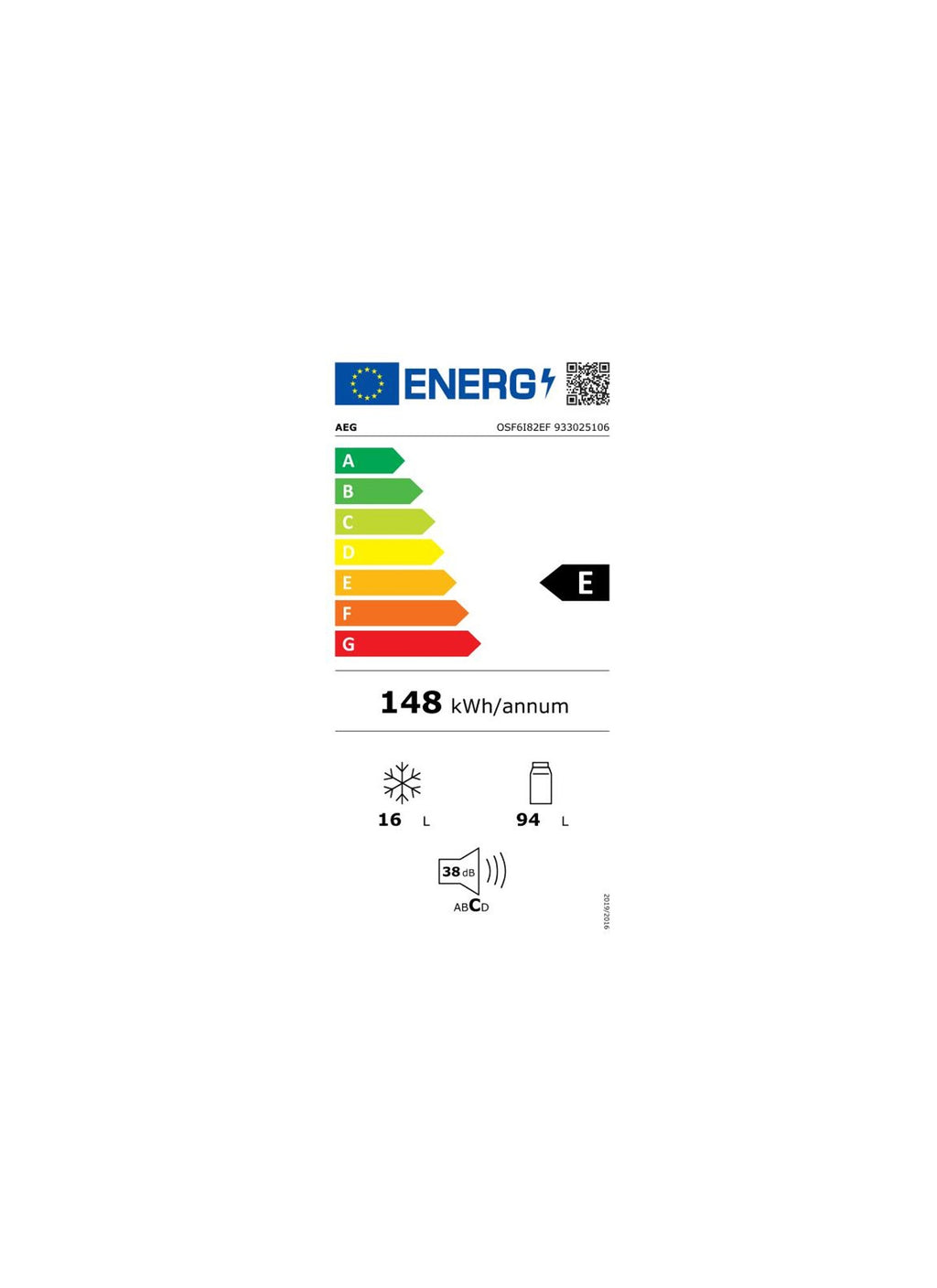 Réfrigérateur top encastrable AEG OSF6I82EF