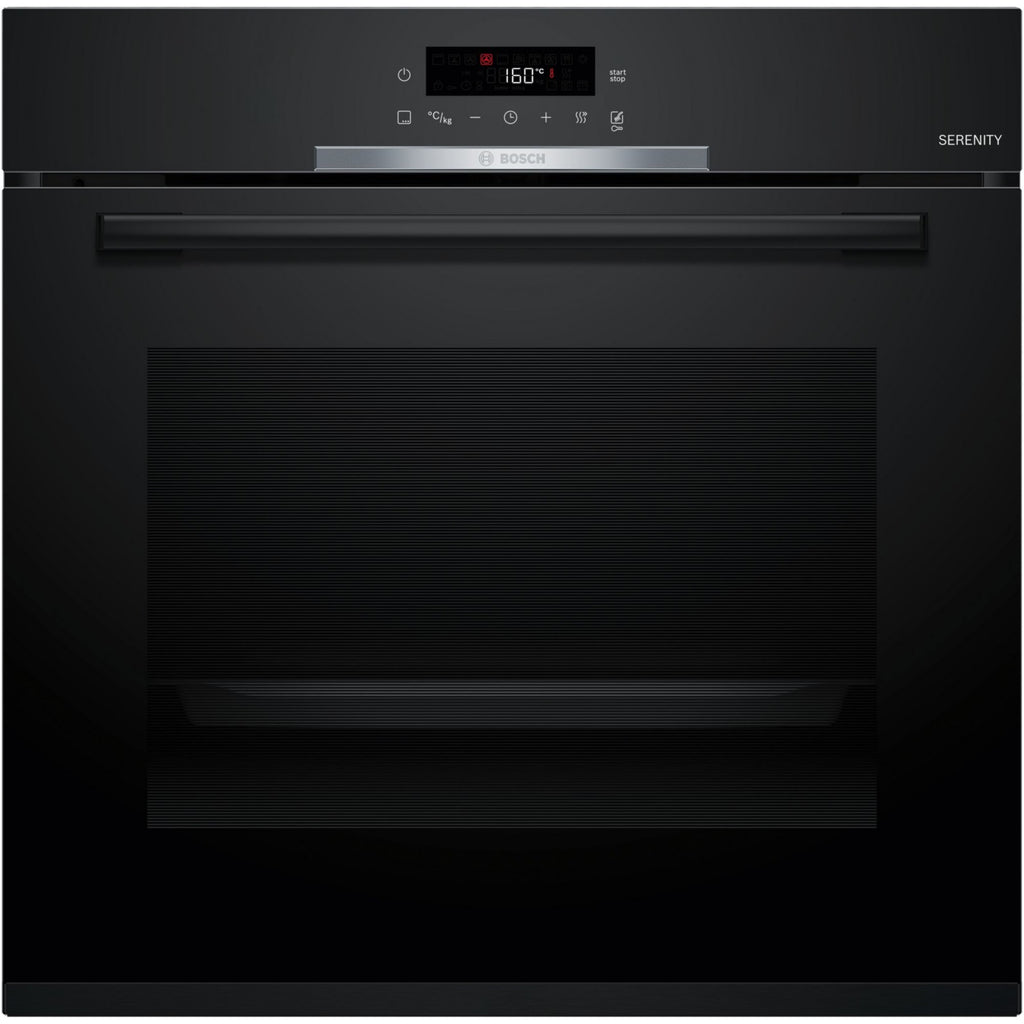 Four encastrable BOSCH HBA372BB4 - Chaleur pulsée - Hydrolyse - Pyrolyse - Porte froide - Mode Friture Sans Huile Air Fry
