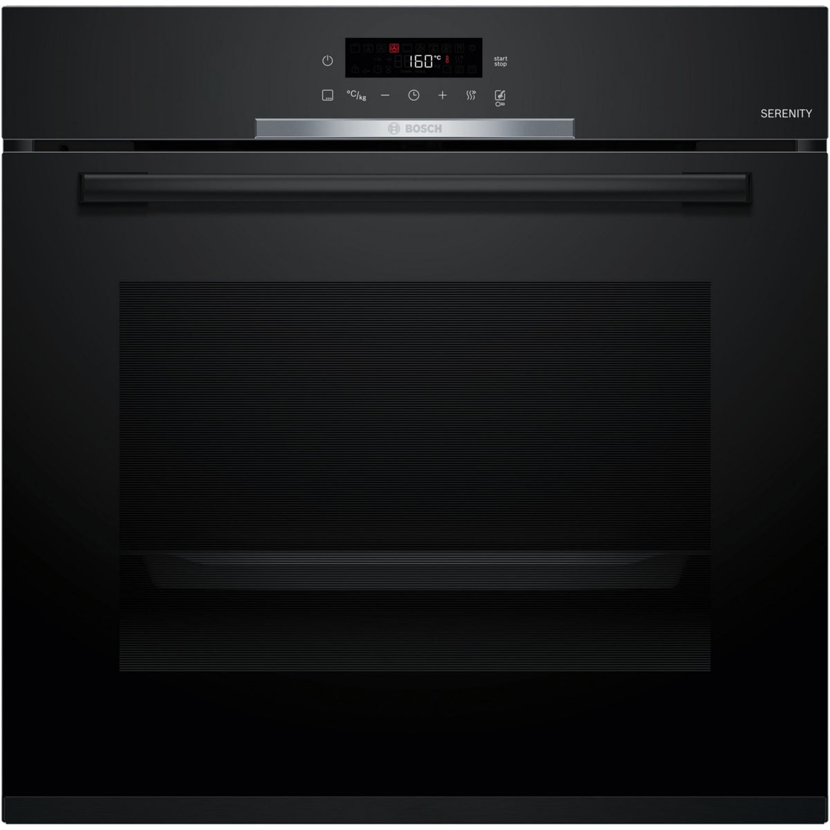 Four encastrable BOSCH HBA372BB4 - Chaleur pulsée - Hydrolyse - Pyrolyse - Porte froide - Mode Friture Sans Huile Air Fry