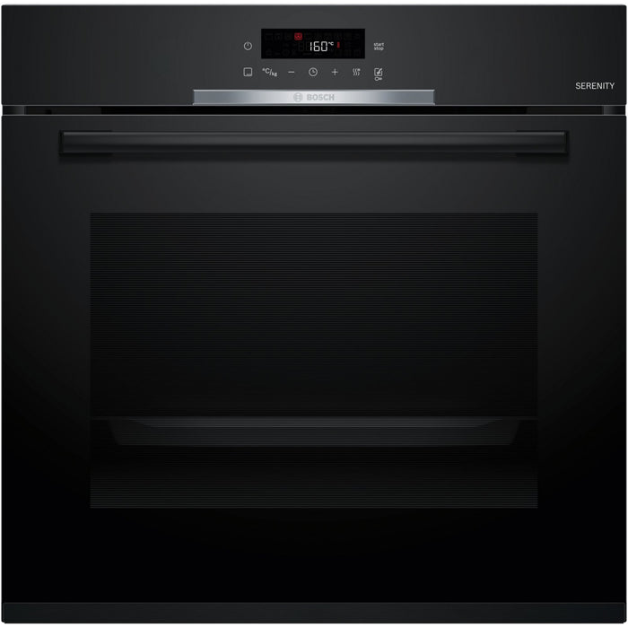Four encastrable BOSCH HBA372BB4 - Chaleur pulsée - Hydrolyse - Pyrolyse - Porte froide - Mode Friture Sans Huile Air Fry