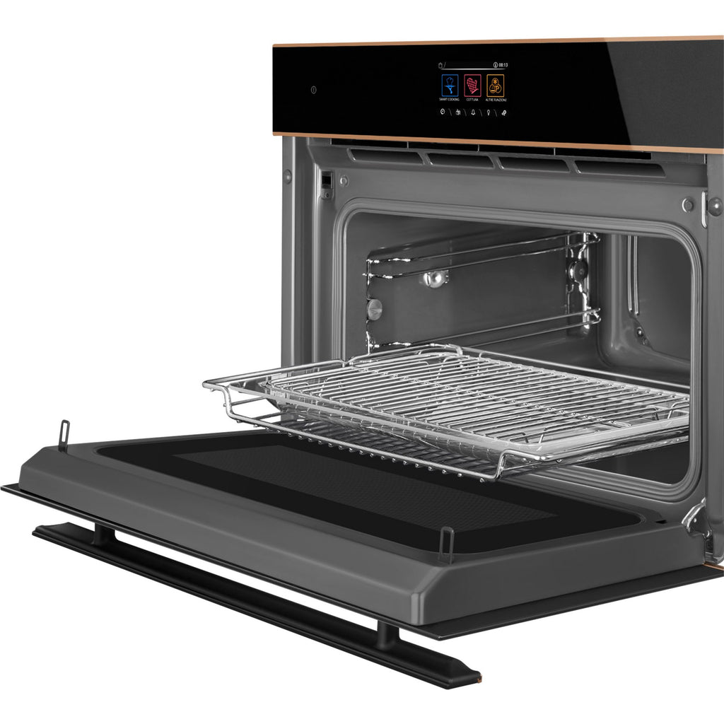 Four micro onde combiné SMEG SO4604M2PNR - Hydrolyse - Rails télescopiques