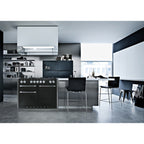 Piano de cuisson gaz FALCON Semi Pro MERCURY 120 NOIR MAT INOX POLI