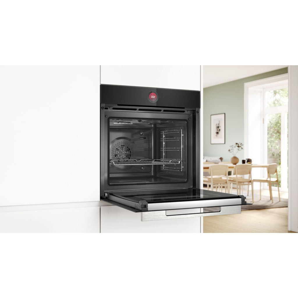 Four encastrable BOSCH HBG7741B1 - Hydrolyse - Pyrolyse - Chaleur pulsée - Porte froide - Série 8 - Air Fry - Wifi