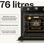 Four encastrable KLARSTEIN 60 cm pyrolyse 3150W 76L Noir Victoria