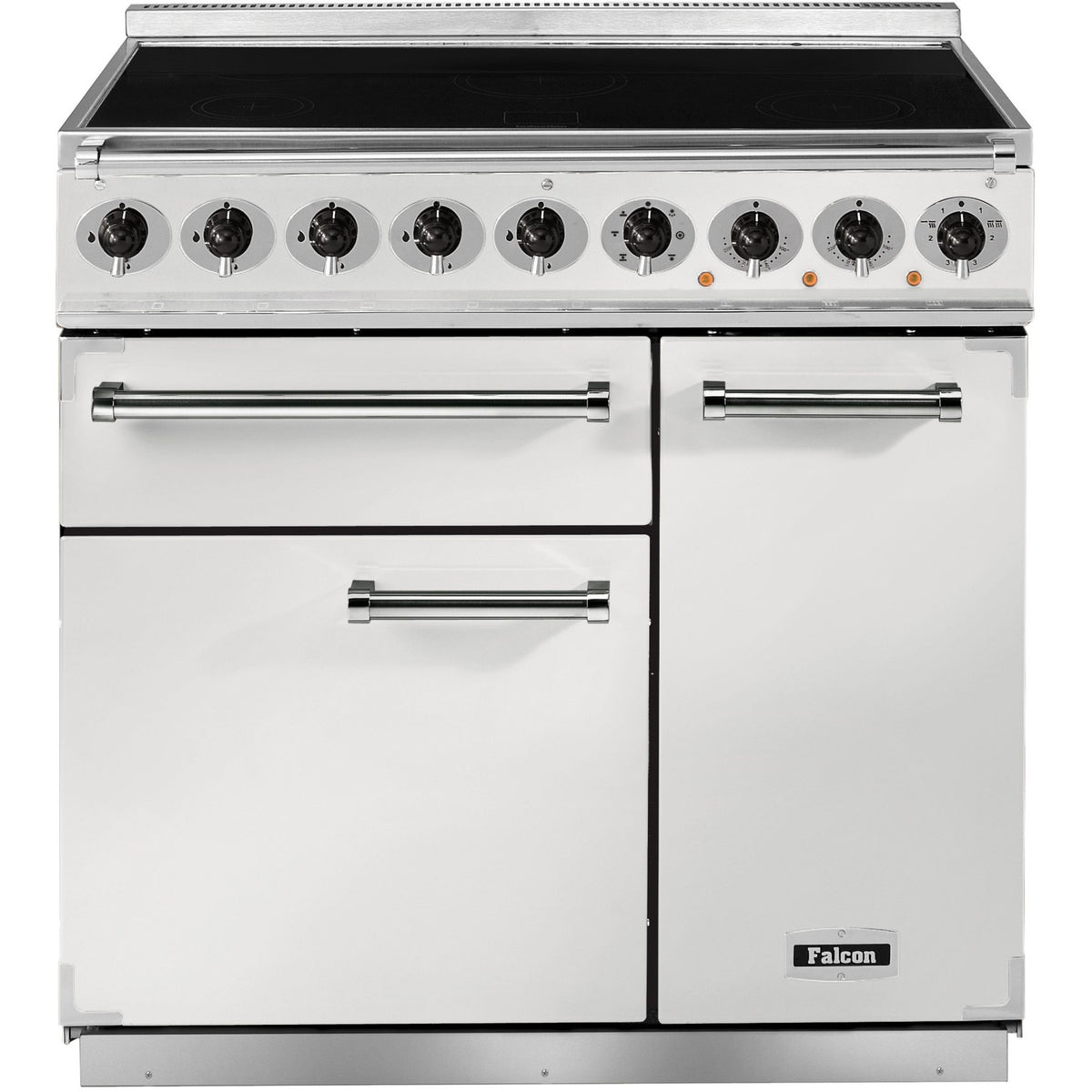 Piano de cuisson induction FALCON Semi Pro DELUXE 90 BLANC NICKEL BROSSÉ
