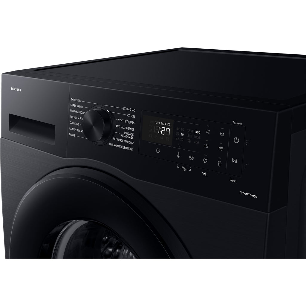 Lave linge hublot SAMSUNG WW11DG5B25AB - 11 kg - 1400 tr/min - Classe A - Moteur induction - Noir - Connecté - Bespoke AI