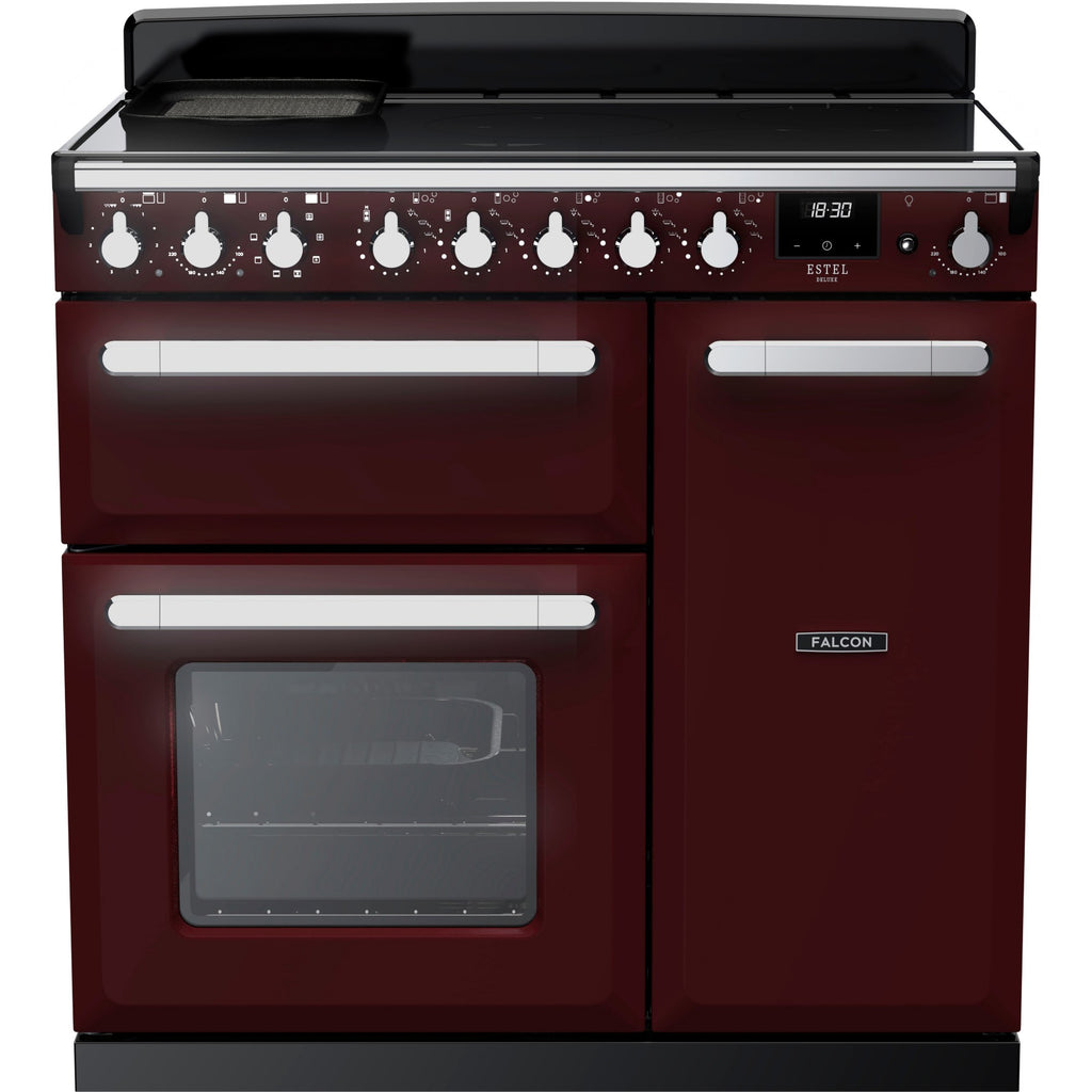 Piano de cuisson induction FALCON ESTEL DELUXE TAB IND 90 CM BORDEAUX CHRO