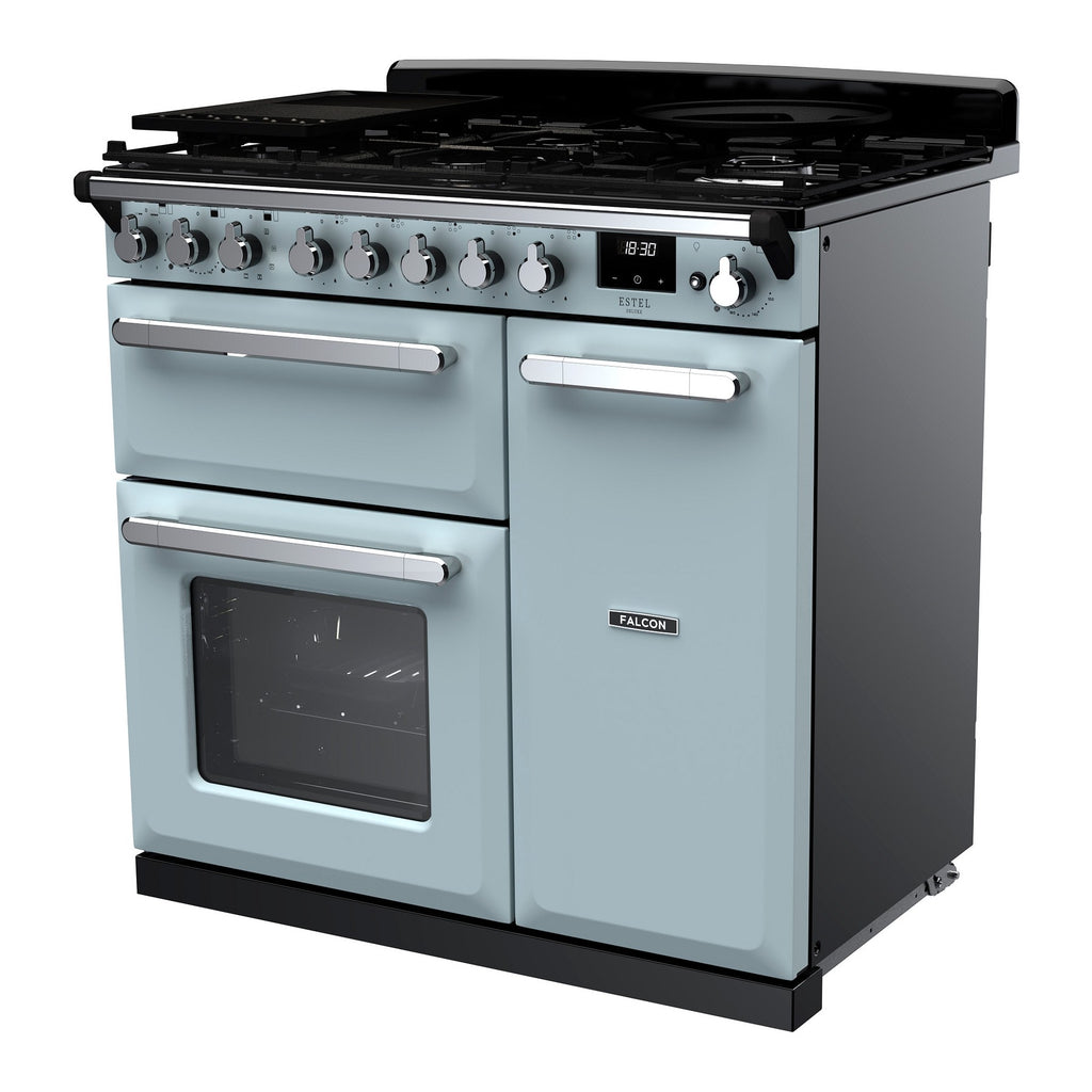 Piano de cuisson gaz FALCON ESTEL DELUXE TAB GAZ 90 CM BLEU PASTEL C