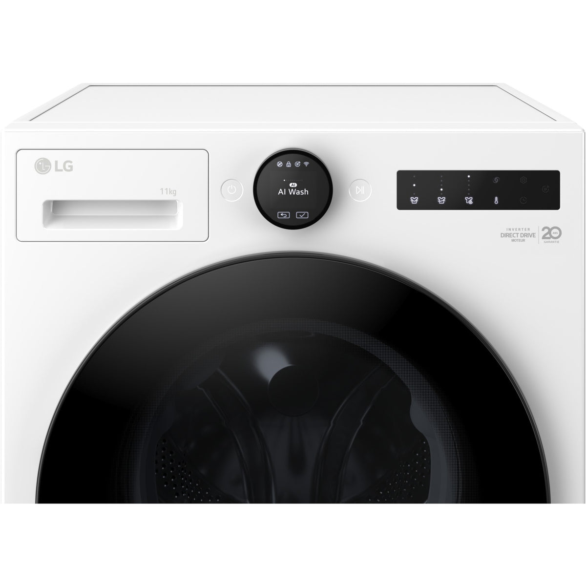 Lave linge hublot LG F14X76WHST - 11 kg - 1400 tr/min - Classe A - Direct drive - Connecté WiFi