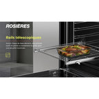 Four encastrable ROSIERES R FC376849PN - Pyrolyse - Chaleur pulsée - Vapeur - Porte froide - Rails télescopiques