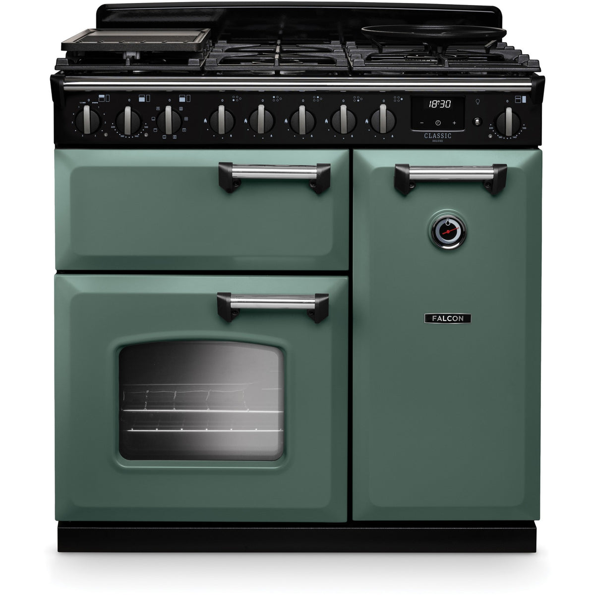 Piano de cuisson gaz FALCON NGC TAB GAZ 90 CM VERT MINERAL CHROME
