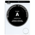 Lave linge compact HAIER HW50-BP12307U1-S - 5 kg - 1200 tr/min - Classe A - Moteur induction - Connecté