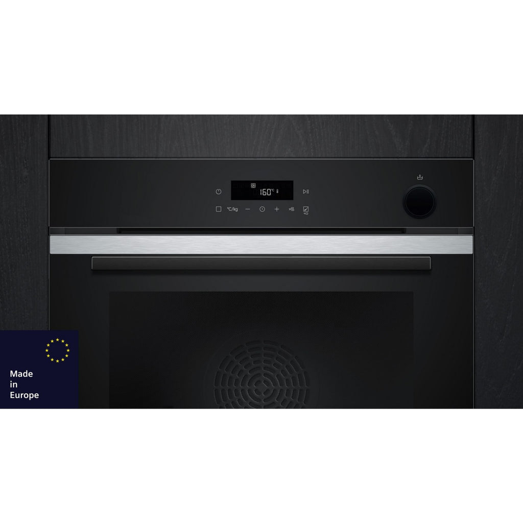 Four encastrable SIEMENS HR272GES3 - Pyrolyse - Chaleur pulsée - Ajout Vapeur - Porte froide - Rails télescopiques - iQ500