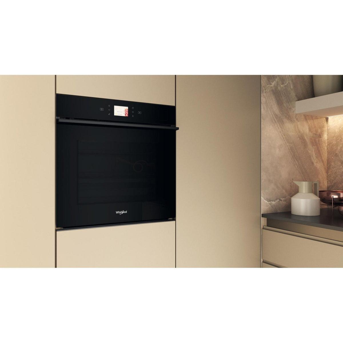 Four encastrable WHIRLPOOL WOI9A8FPT2SBAF - Pyrolyse - Hydrolyse - Chaleur tournante - Porte froide - Écran tactile