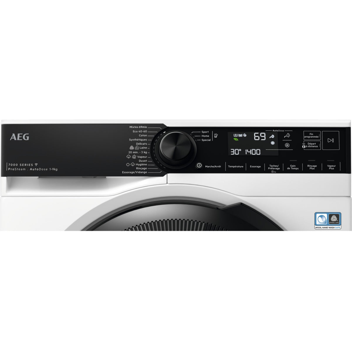 Lave linge hublot AEG LFR73H149Q - 9 kg - 1400 tr/min - Classe A - Moteur induction - Autodosage - Connecté