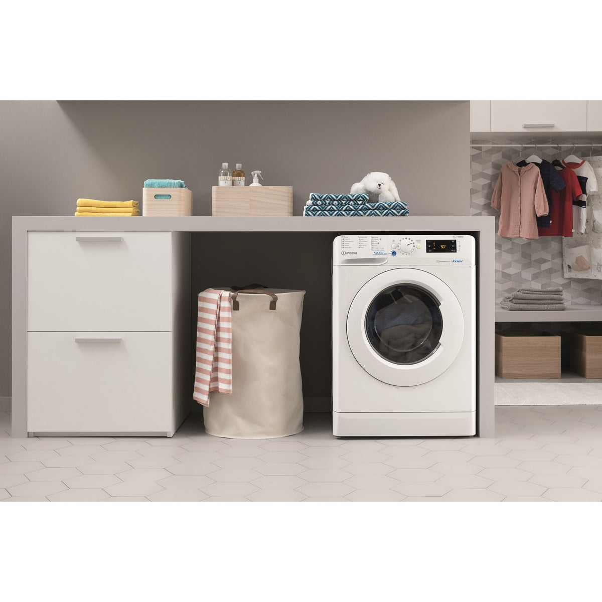 Lave linge hublot INDESIT BWEW81284XWFRN Reconditionné