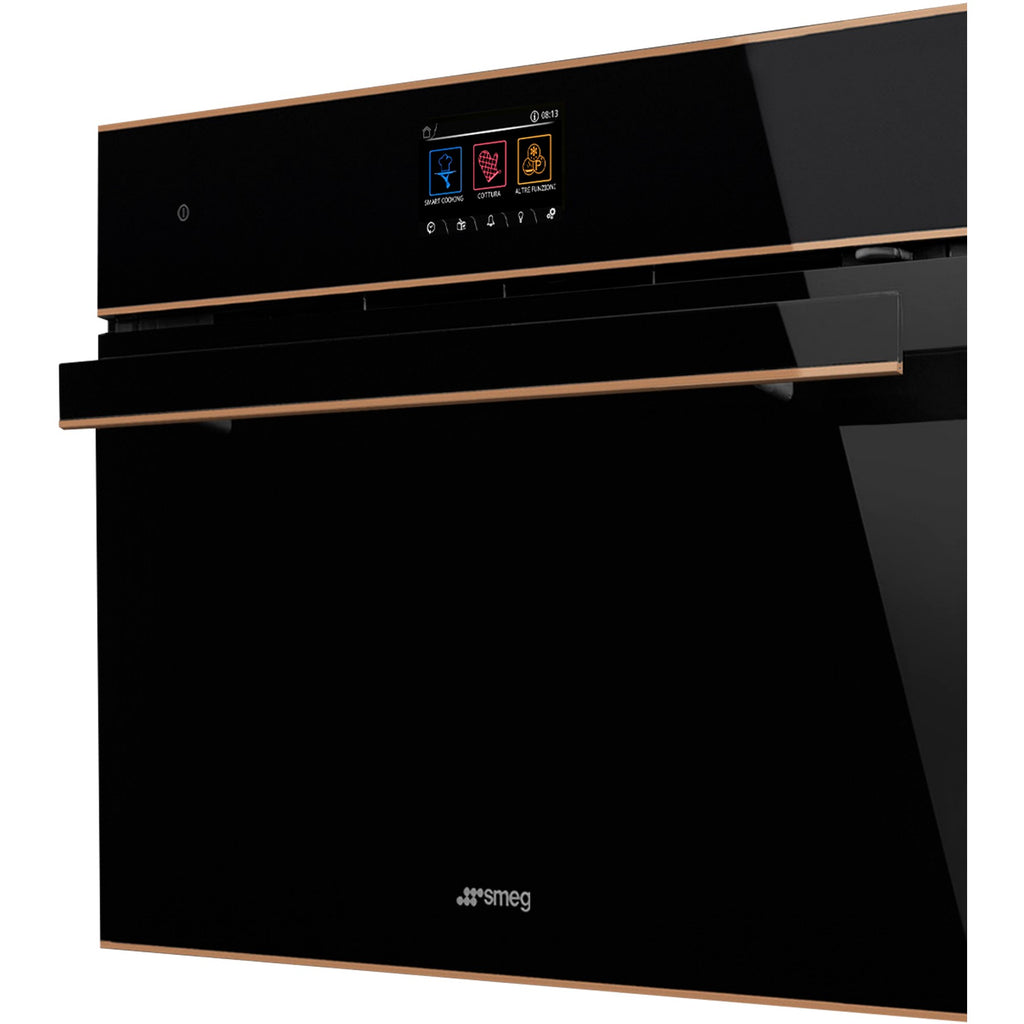 Four micro onde combiné SMEG SO4604M2PNR - Hydrolyse - Rails télescopiques