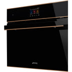 Four micro onde combiné SMEG SO4604M2PNR - Hydrolyse - Rails télescopiques