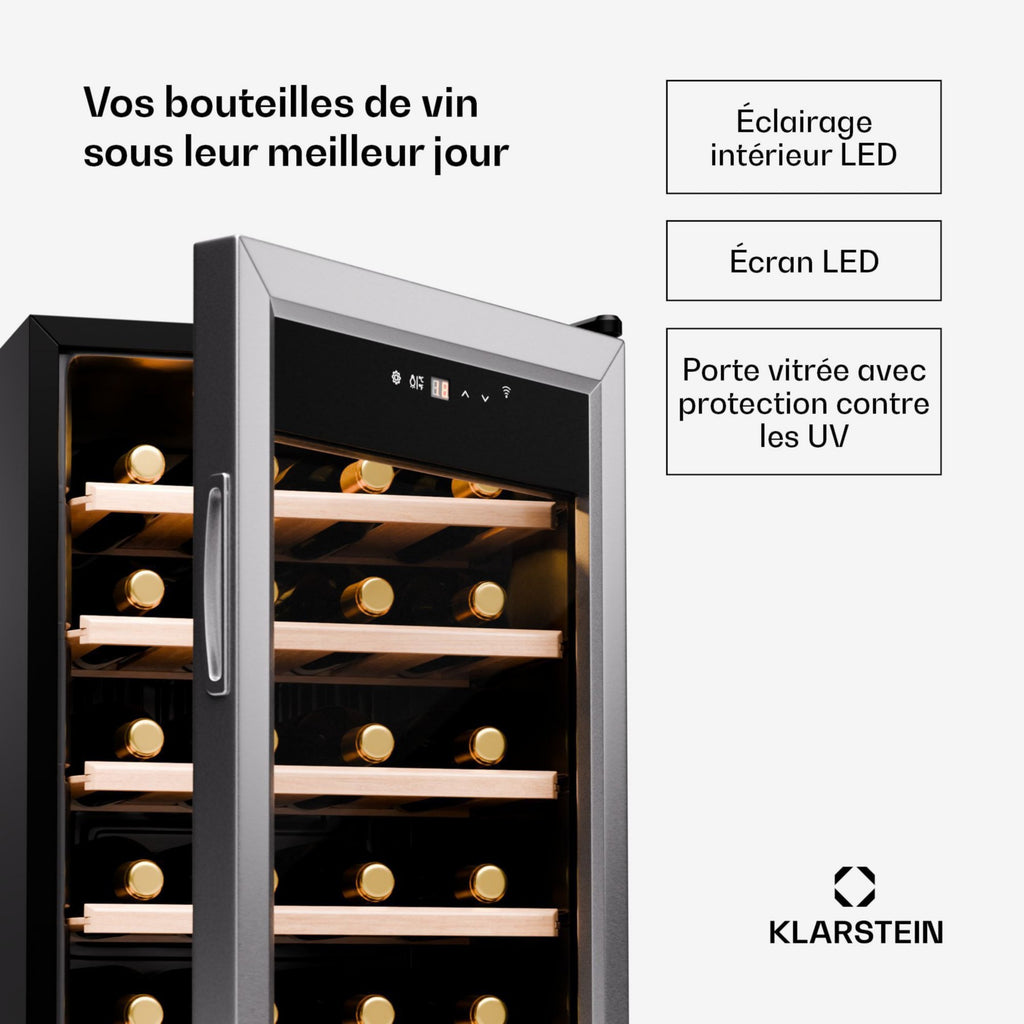 Cave à vin de service KLARSTEIN Shiraz Premium Smart 24 Wifi LED