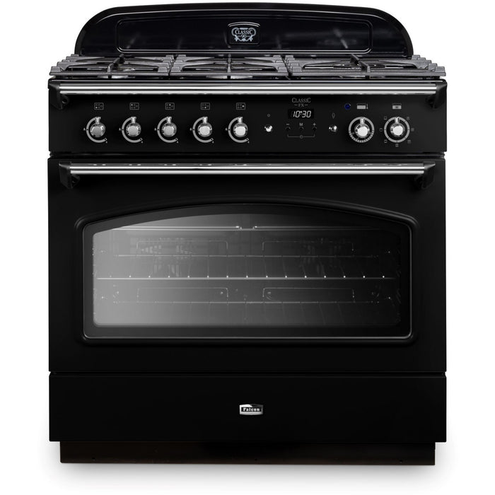 Piano de cuisson gaz FALCON CLASSIC FX TAB GAZ 90 CM NOIR CHROME