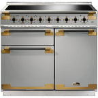 Piano de cuisson induction FALCON ELISE LUXE TAB IND 100 CMINOX et NOIR LA