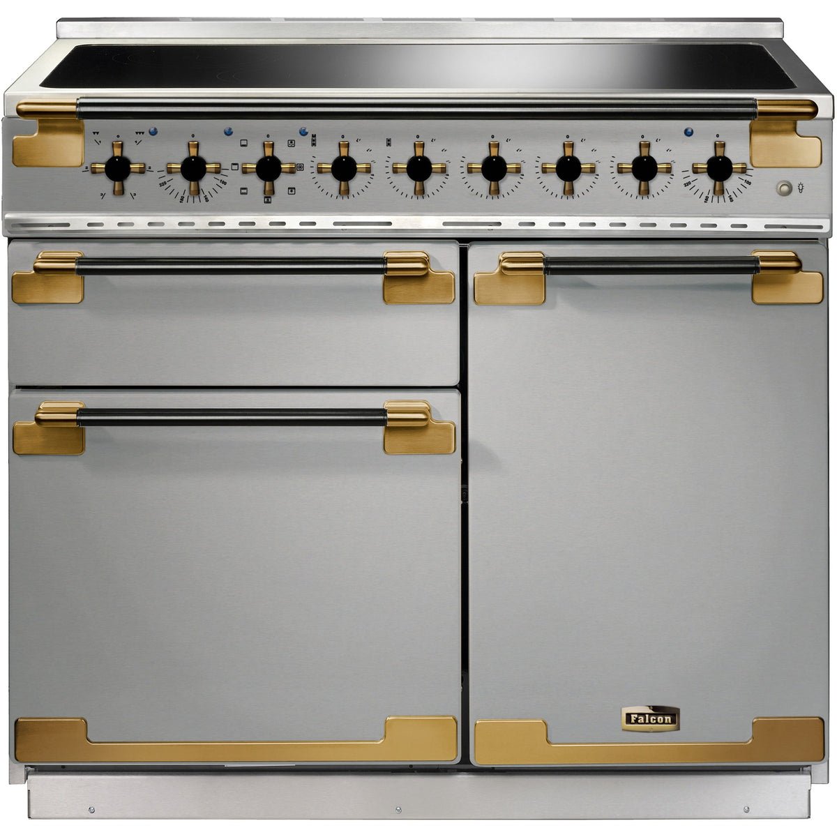 Piano de cuisson induction FALCON ELISE LUXE TAB IND 100 CMINOX et NOIR LA