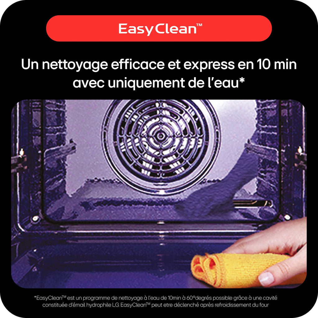 Four encastrable LG WS7D7652CS - Pyrolyse - Chaleur pulsée - Porte froide - Rails télescopiques