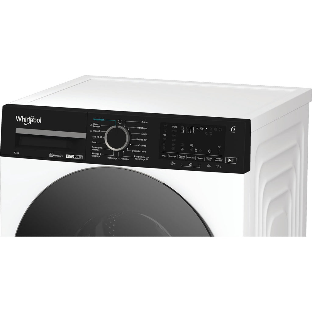 Lave linge hublot WHIRLPOOL WPM27WADSFR - 12 kg - 1400 tr/min - Classe A - Moteur induction - Connecté