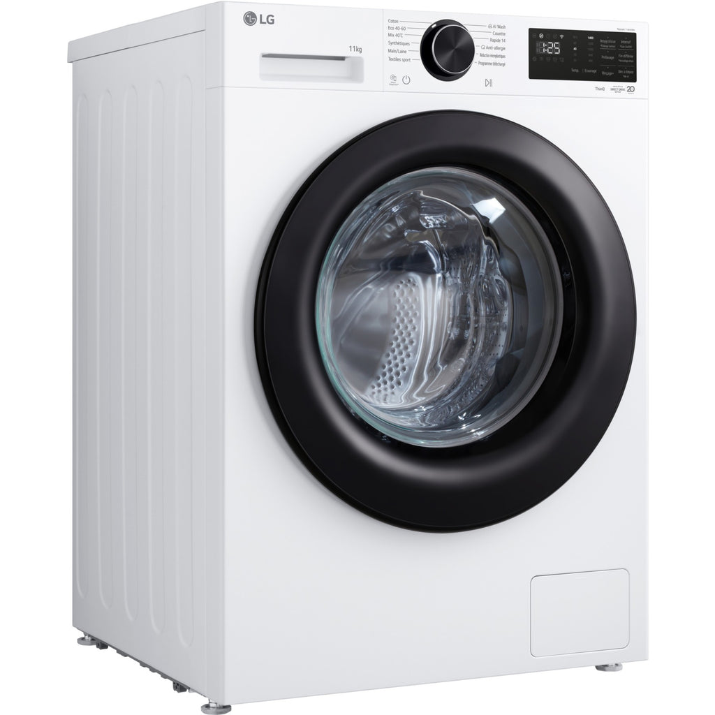 Lave linge hublot LG F14XN55BWS - 11 kg - 1400 tr/min - Classe A - Moteur direct drive - Connecté wifi