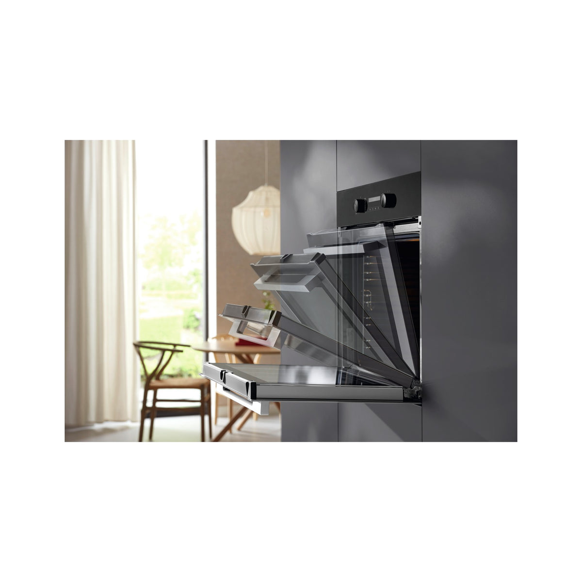 Four encastrable MIELE H 2761 BP - Pyrolyse - Chaleur pulsée - Porte froide - Rails télescopiques