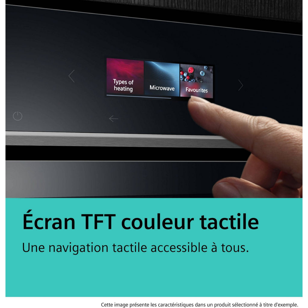 Four encastrable SIEMENS HB774G2B1 - Pyrolyse - Hydrolyse - Chaleur pulsée - Porte froide - Écran tactile - iQ700 - Air Fry