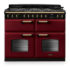 Piano de cuisson mixte FALCON NGC TAB MIX 110 CM BORDEAUX LAITON ANTIQ