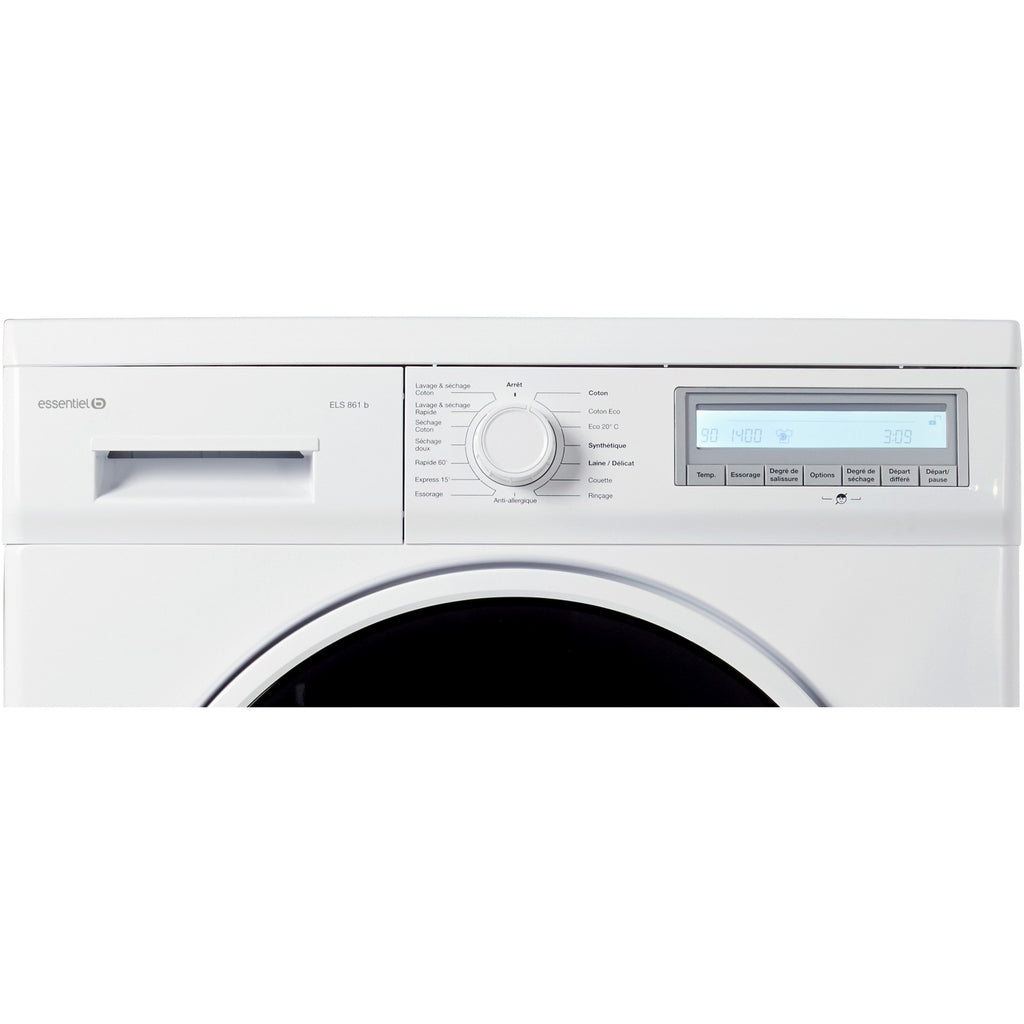 Lave linge séchant hublot ESSENTIELB ELS-861b Reconditionné